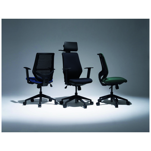 事務イス YC-R210B 肘付 ダークグリーン